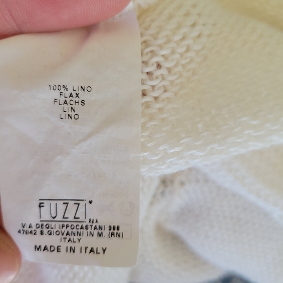 PierAntonio Gaspari white linen top drape type edgy garment made in Italy - Picture 3 of 10